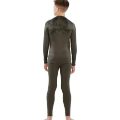 Bodyfit Boys Broken Map Crew Neck Kids'; Crew Neck Long Sleeve Base Layer