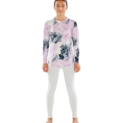 Cozy Girls Watercolour Kids' Crew Neck Long Sleeve Base Layer