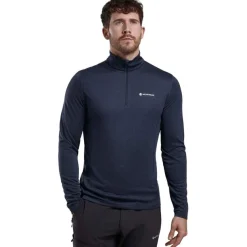 Dart Zip Neck Mens Long-Sleeve Running Top