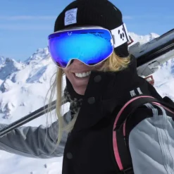 Diablo - White Polarised Ski Goggle + FREE low light lens