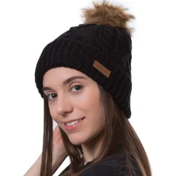 Kelsey Cable Knit Pom Style Unisex Beanie
