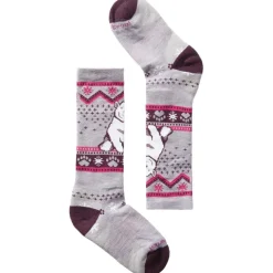 Kids' Wintersport Full Cushion Polar Bear Pattern Otc Ski Socks