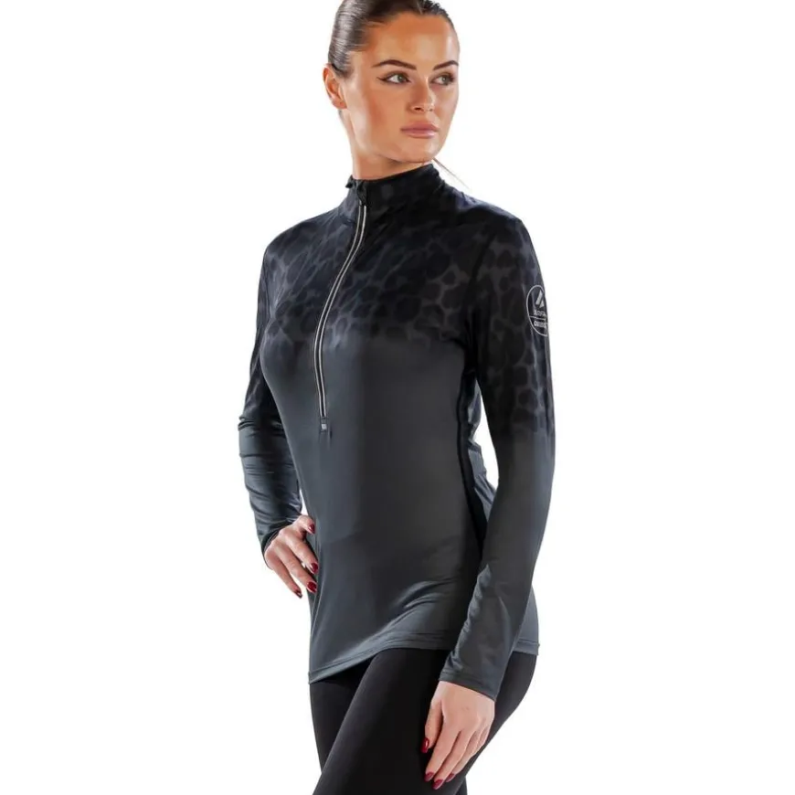 Womens Cozy Jag Zip Neck Long Sleeved Base Layer Top