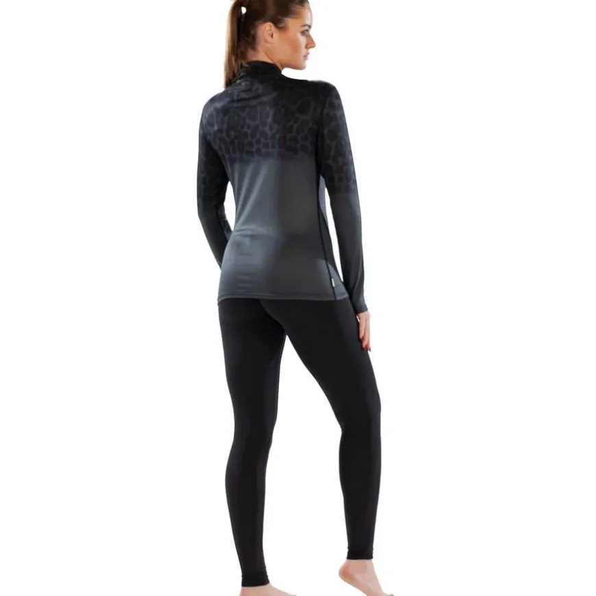 Womens Cozy Jag Zip Neck Long Sleeved Base Layer Top