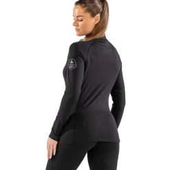 Womens Cozy Zip Neck Long Sleeved Base Layer Top